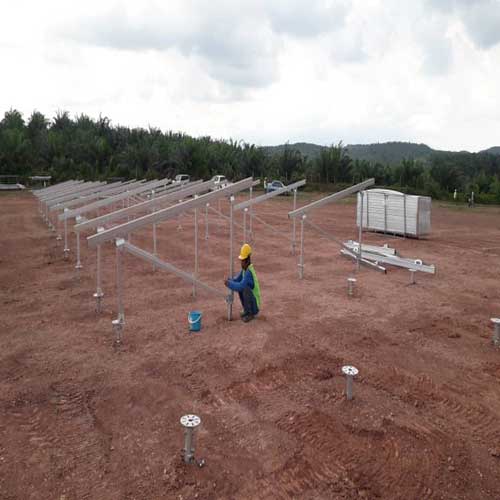 Screw Pile Solar Ground Mounting Project