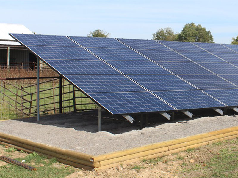 Steel pile ground solar mounting system for PV station